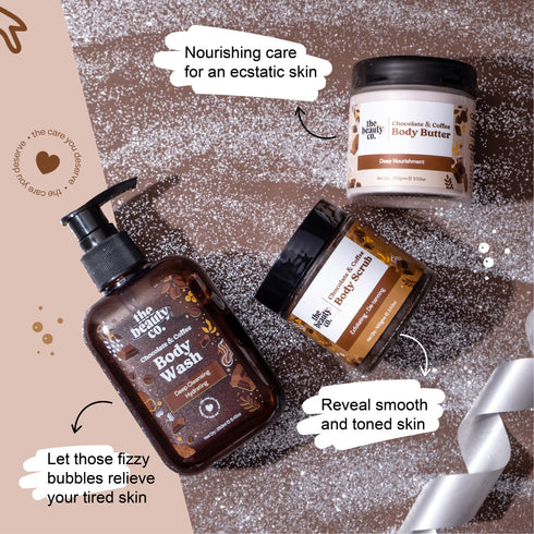 the beauty co Chocolate Coffee Combo for Skin Revitalizing | Set of 6